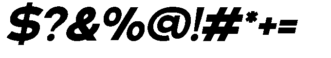 Klovert Black Slant Font OTHER CHARS