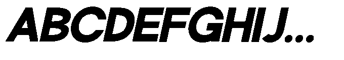 Klovert Black Slant Font UPPERCASE