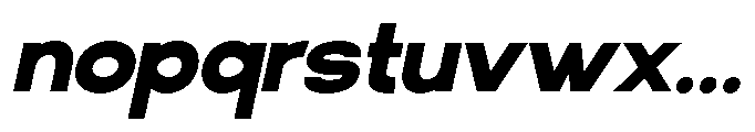 Klovert Black Slant Font LOWERCASE