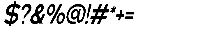 Klovert Bold Condensed Slant Font OTHER CHARS