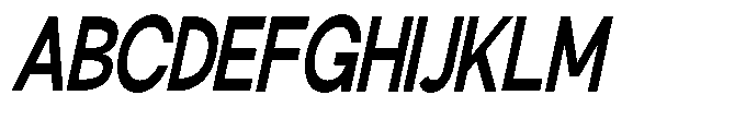 Klovert Bold Condensed Slant Font UPPERCASE