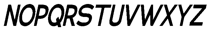 Klovert Bold Condensed Slant Font UPPERCASE
