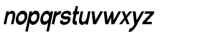 Klovert Bold Condensed Slant Font LOWERCASE