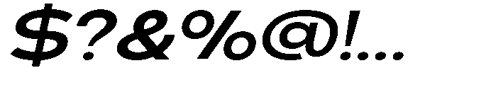 Klovert Bold Expanded Slant Font OTHER CHARS