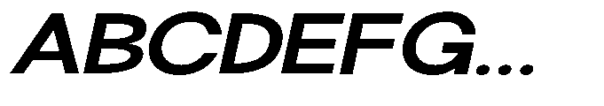 Klovert Bold Expanded Slant Font UPPERCASE