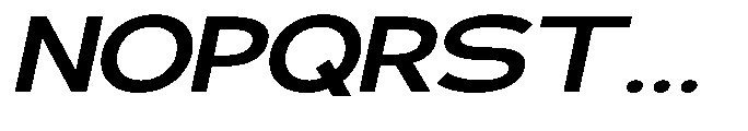 Klovert Bold Expanded Slant Font UPPERCASE