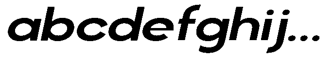 Klovert Bold Expanded Slant FONT