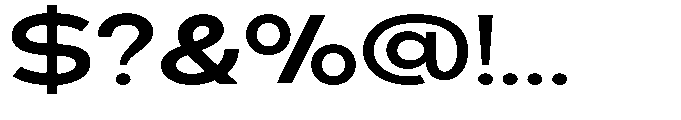 Klovert Bold Expanded Font OTHER CHARS