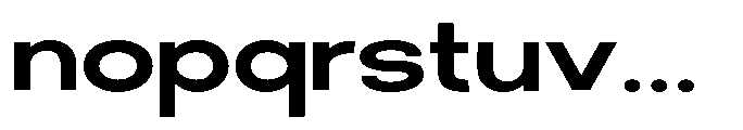 Klovert Bold Expanded Font LOWERCASE