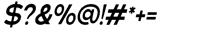 Klovert Bold Semi Condensed Slant Font OTHER CHARS