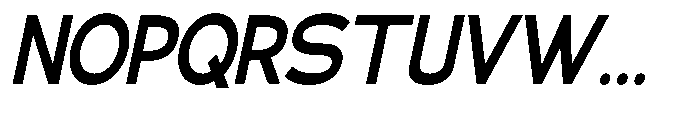 Klovert Bold Semi Condensed Slant Font UPPERCASE
