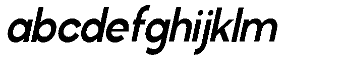 Klovert Bold Semi Condensed Slant FONT