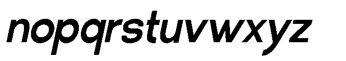 Klovert Bold Semi Condensed Slant Font LOWERCASE