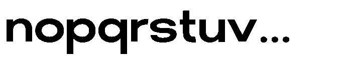 Klovert Bold Semi Expanded Font LOWERCASE