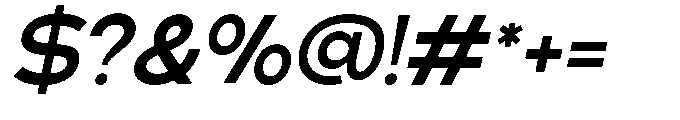 Klovert Bold Slant Font OTHER CHARS