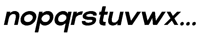 Klovert Bold Slant Font LOWERCASE