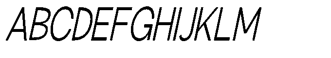 Klovert Condensed Slant Font UPPERCASE