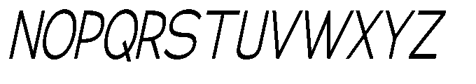Klovert Condensed Slant Font UPPERCASE