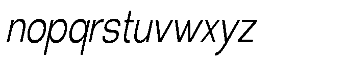Klovert Condensed Slant Font LOWERCASE