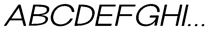 Klovert Expanded Slant Font UPPERCASE