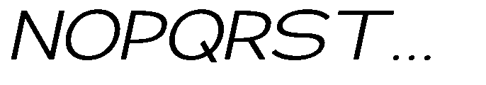 Klovert Expanded Slant Font UPPERCASE