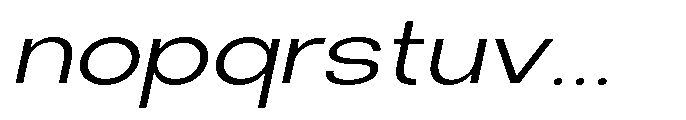 Klovert Expanded Slant Font LOWERCASE