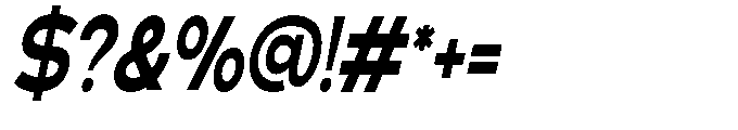 Klovert Extra Bold Condensed Slant Font OTHER CHARS