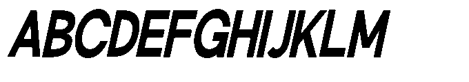 Klovert Extra Bold Condensed Slant Font UPPERCASE