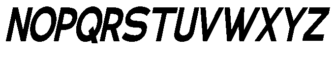Klovert Extra Bold Condensed Slant Font UPPERCASE