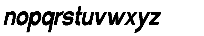 Klovert Extra Bold Condensed Slant Font LOWERCASE