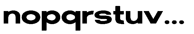 Klovert Extra Bold Expanded Font LOWERCASE