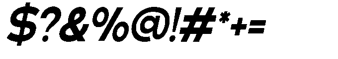 Klovert Extra Bold Semi Condensed Slant Font OTHER CHARS