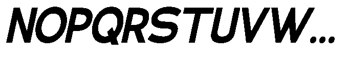 Klovert Extra Bold Semi Condensed Slant Font UPPERCASE