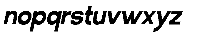 Klovert Extra Bold Semi Condensed Slant Font LOWERCASE