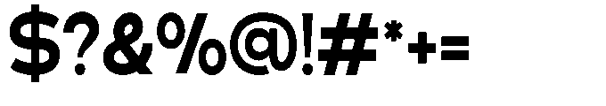 Klovert Extra Bold Semi Condensed Font OTHER CHARS