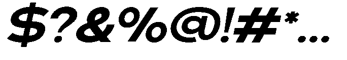 Klovert Extra Bold Semi Expanded Slant Font OTHER CHARS