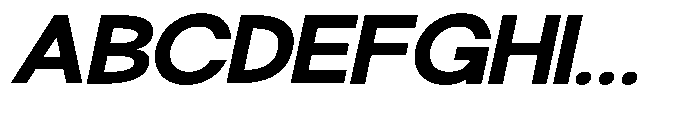 Klovert Extra Bold Semi Expanded Slant Font UPPERCASE