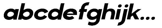 Klovert Extra Bold Semi Expanded Slant FONT