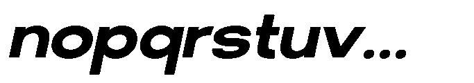 Klovert Extra Bold Semi Expanded Slant Font LOWERCASE