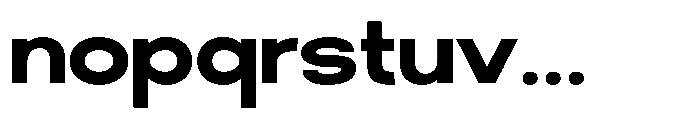 Klovert Extra Bold Semi Expanded Font LOWERCASE