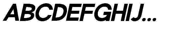 Klovert Extra Bold Slant Font UPPERCASE