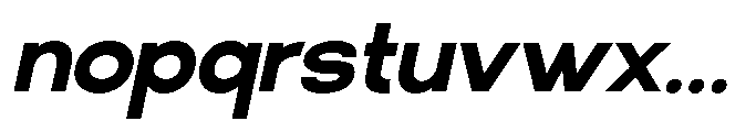 Klovert Extra Bold Slant Font LOWERCASE