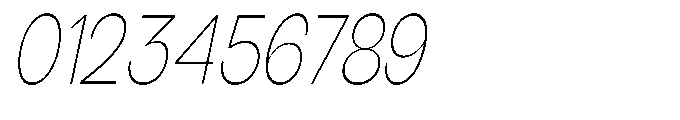 Klovert Extra Light Condensed Slant Font OTHER CHARS