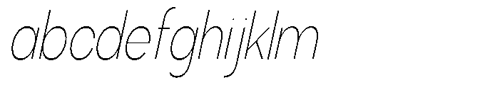 Klovert Extra Light Condensed Slant FONT