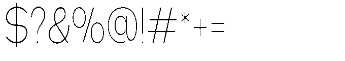 Klovert Extra Light Condensed Font OTHER CHARS