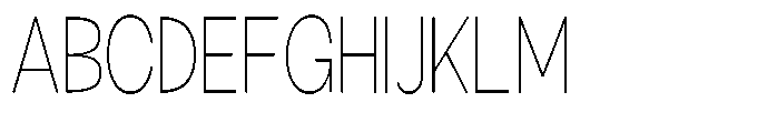 Klovert Extra Light Condensed Font UPPERCASE