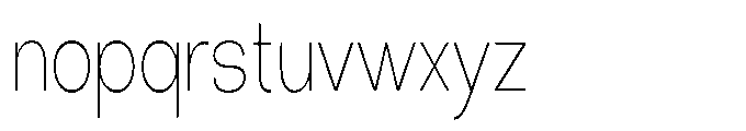 Klovert Extra Light Condensed Font LOWERCASE