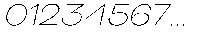Klovert Extra Light Expanded Slant Font OTHER CHARS