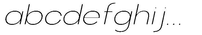 Klovert Extra Light Expanded Slant FONT