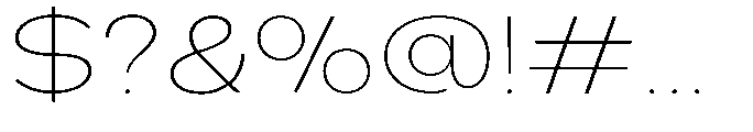 Klovert Extra Light Expanded Font OTHER CHARS